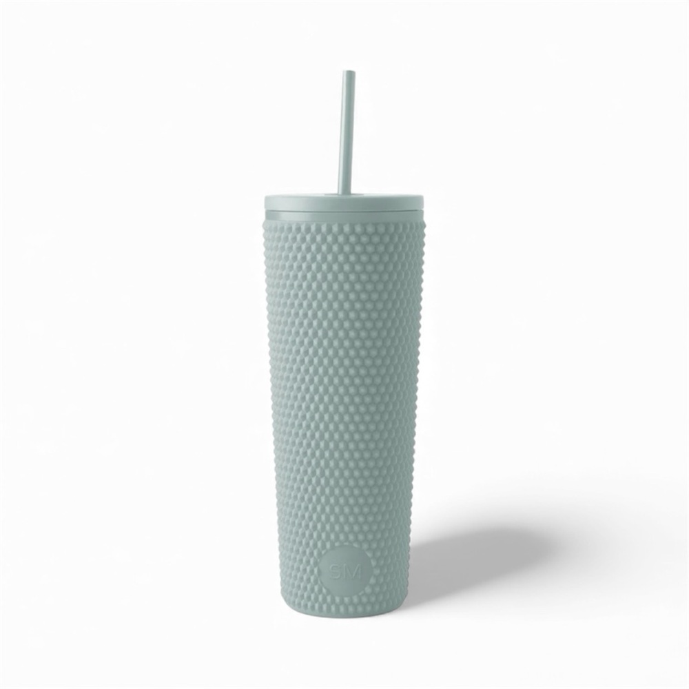Simple Modern Textured Plastic Classic Tumbler w/ Straw Lid, Sea Glass Sage, NIB